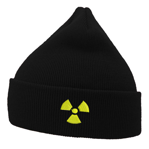 WINGZOO Beanie for Men Women Embroidered Unisex Winter Stretchy Cuffed Skull Knit Hat Cap Black