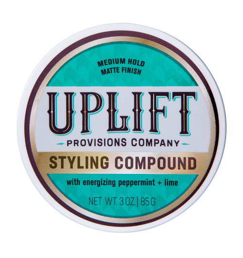 Uplift Provisions Company Styling Compound - Clay Pomade with a Natural, Matte Finish and Medium Hold - Versatile Styling Clay for Men or Women 3 oz