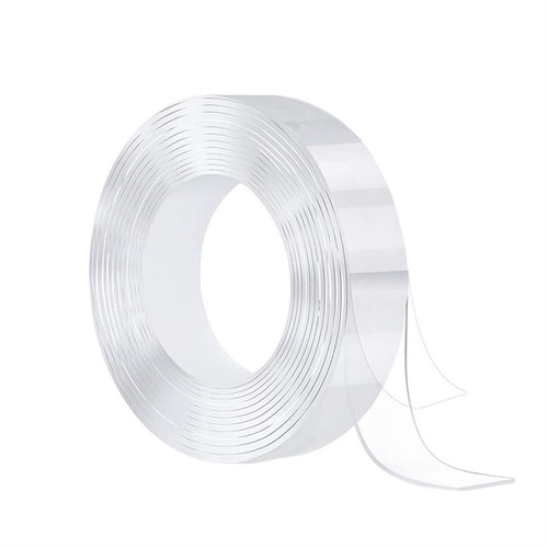 hAnduO Strong Double Sided Tape 2mm Thicken Transparent Reusable Waterproof Adhesive Tape Cleanable Traceless Nano Tape Double Sided Tape 1M/2M/3M Nano Tape (Color : 1 Roll, Size : 2M_2MM_30MM)
