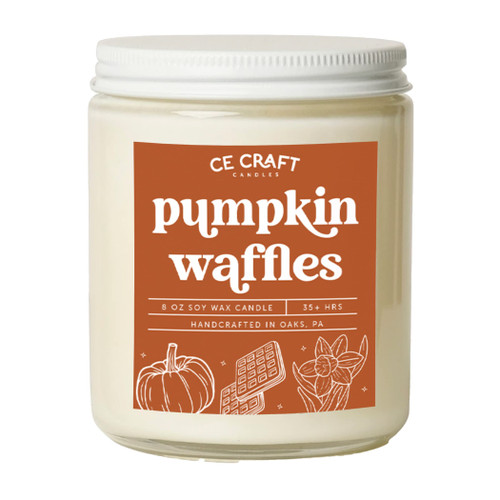 CE Craft Pumpkin Waffles Scented Candle - Fall, Autumn Halloween Scented Soy Candle, Scented Candles Gifts for Women and Men, Celebration Candle, Fall Gift for Her, Strong Scented Candle