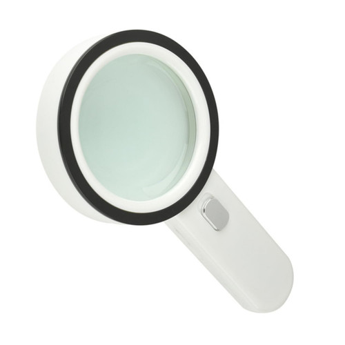 Healifty 1pc Magnifying Lens Magnifier with Light Loupe Magnifier Magnifying Mirror Lighted Magnifier Pocket Magnifier Jewelry Loupes Portable Magnifier White Work Glass