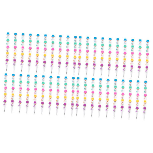 BESTOYARD 40 Pcs Christmas Snowman Pencil Translucent Pencils Non Sharpening Pencil Snowman Shaped Pencil Buildable Pencil Kid Pencils Plastic Stackable Pencils Child South Korea No Cutting
