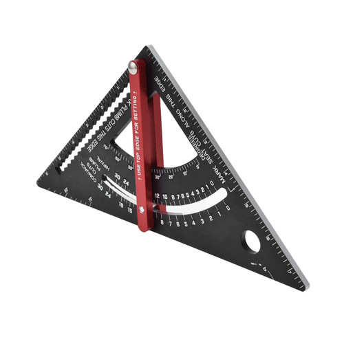 Adjustable Ruler, Wear Resistant Multifunctional Woodworking Layout Tool Clear Scale Convenient Marking for Measuring for Carpenter