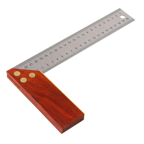 DOITOOL 1pc Square Stainless Steel Ruler Square Tool Right Angle Tool Metal Right Angle Ruler Woodworking Ruler Carpenter Square Engineer Tool L-Square Ruler Engineer Square Ruler