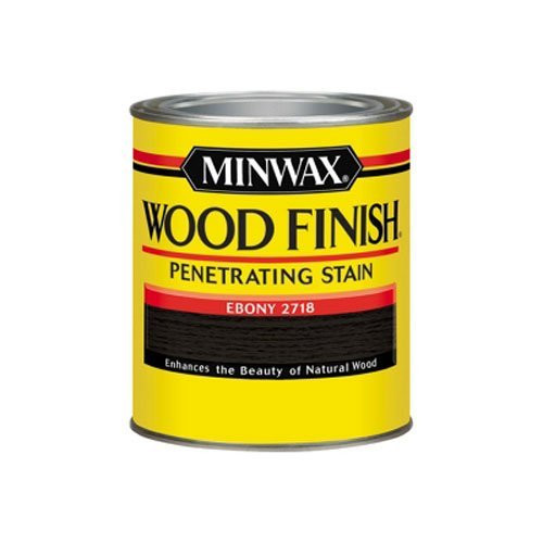 Minwax 70013444 Wood Finish Penetrating  Stain, quart, Ebony