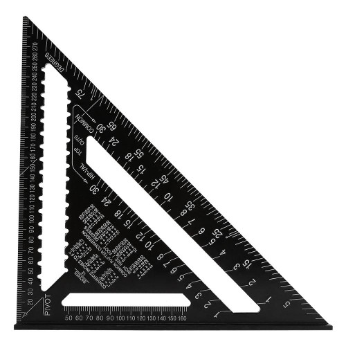Measuring Ruler 12 Inch Aluminum Alloy Triangles Shape Square Ruler Precision Engineer Carpenter Measuring Tool