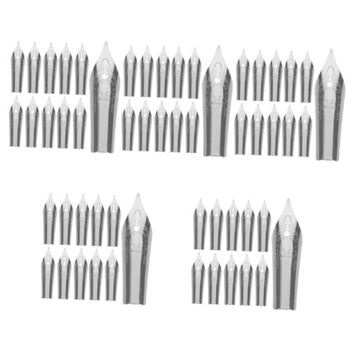VILLCASE 150 Pcs Fountain Pen Spare Inkwell Ink Dip Pen Nibs Metal Pen Nibs Writing Pen Nibs Quill Pen Nibs Stationery Supplies Students Stationeries Replaceable Dip Steel