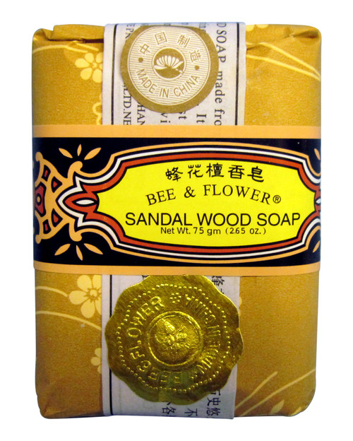 1 Box of 12 Sandalwood Soap Bars Bee & Flower Brand 2.65 Ounce Bars