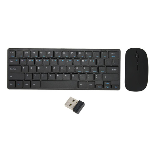 Wireless Keyboard and Mouse Combo 2.4G, 64 Key Full Size Keyboard 3 DPI Adjustable USB Mouse, Ergonomic Computer Ultra Slim Keyboard and Mouse Set for Desktop PC Tablets