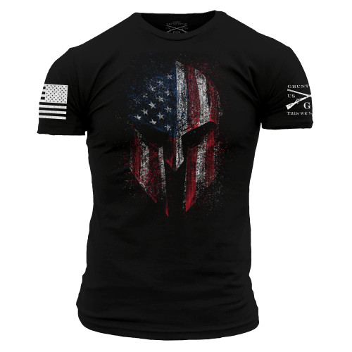 Grunt Style American Spartan 2.0 - Men's T-Shirt (Black, X-Large)