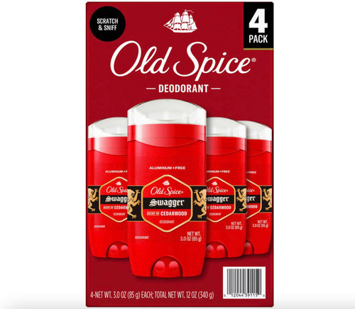Old Spice Swagger Deodorant Aluminum Free 3 oz, 4-pack