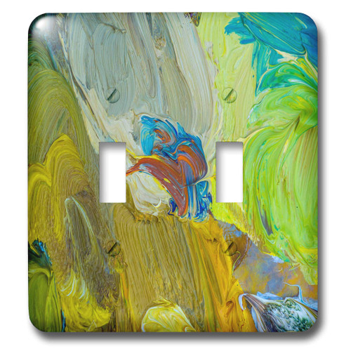 3dRose Alexis Photography - Abstracts - Image of colorful artist palette. Oil paint brush strokes - double toggle switch (lsp_311038_2)