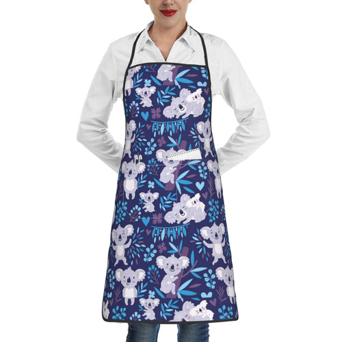 PEIXEN lovely Koala Apron Kitchen Bib Unisex Cooking Chef Apron With Pockets for Kitchen BBQ Crafting Drawing PEIXEN lovely Koala Apron Kitchen Bib Unisex Cooking Chef Apron With Pockets for Kitchen BBQ Crafting Drawing