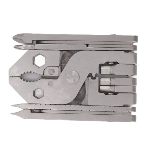 Walfront Micro Pocket Multitool, Cast Multitool Pliers, Tool Pliers Steel Screwdriver Card Needle Wire Stripper Wrench Multi Tool Portable Folding Multitool Plier Ideal Gifts for Dad