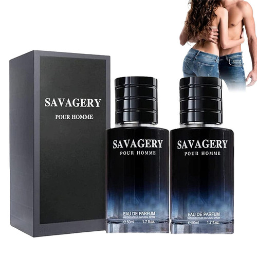 GENTERUN Savagery Pheromone Men Perfume, Long Lasting Pheromone Cologne for Men Attract Women, Men's Pheromone Perfume Spray, Luxury Romantic Glitter Perfume Gift (50ml 2PCS)