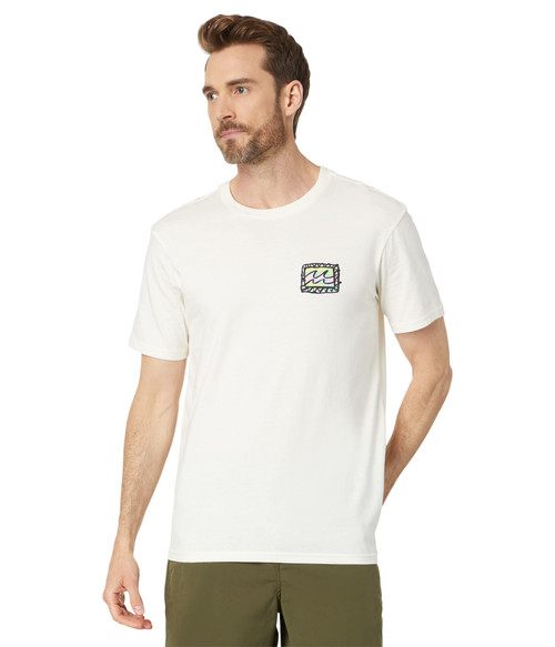 Billabong Men's Classic Short Sleeve Premium Logo Tee, Crayon Wave Off White, XX-Large