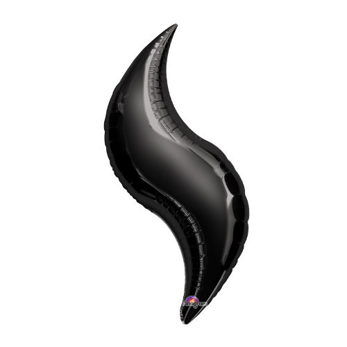 Anagram International Curve Foil-Flat-Balloon, 19", Black Anagram International Curve Foil-Flat-Balloon, 19", Black