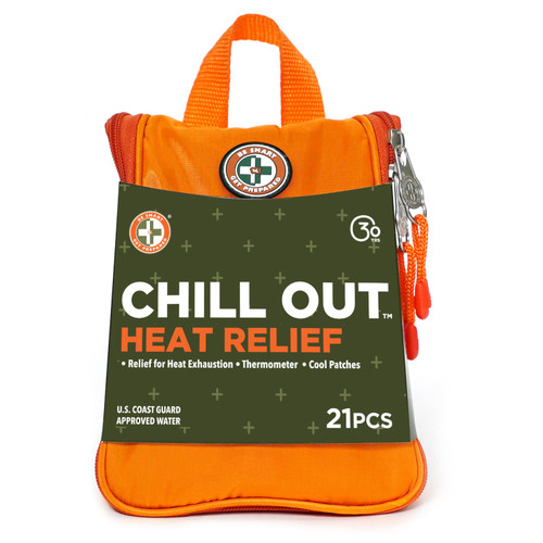 Be Smart Get Prepared Chill Out Heat Relief Kit, 21 Pieces, Orange