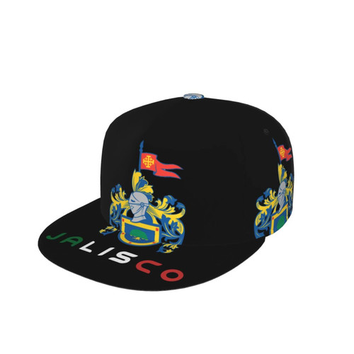 Flag of Jalisco Unisex 3D Print Classic Baseball Cap Snapback Flat Bill Hip Hop Hats Fashion Black