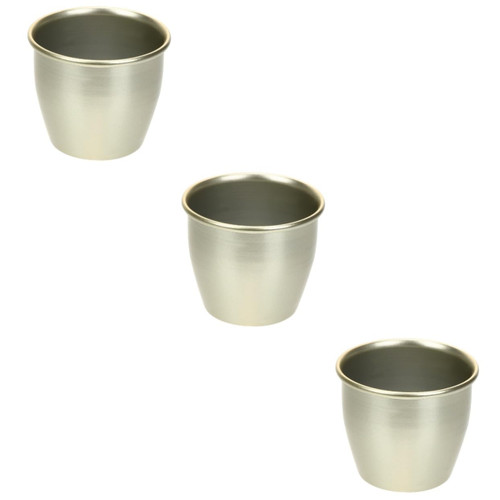 Happyyami 3pcs Mini Flower Pot Iron Succulent pots planters for Indoor Plants planters Flower pots Indoor Planters Outdoor planters Desktop Plant vase Plants Decor Gold Wrought Iron Cylinder