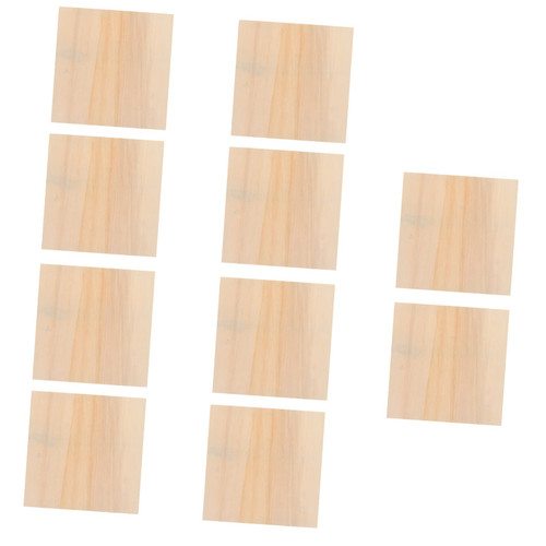 SEWOART 10pcs Blank Wooden Picture Frame Wood Canvas Cradled DIY Clay Picture Boards Wood Paint Pouring Panels Unfinished Wooden Painting Boards Wood Drawing Art Child Drawing Board Square