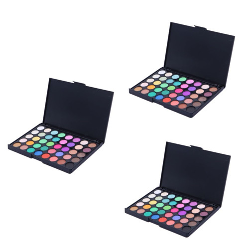 FOMIYES 3pcs 40 Makeup Palette Eye Shadow Palettes Eyeshadow Pallet Eyeshadow Matt Eyeshadow Powder Pearlescent Tray E40
