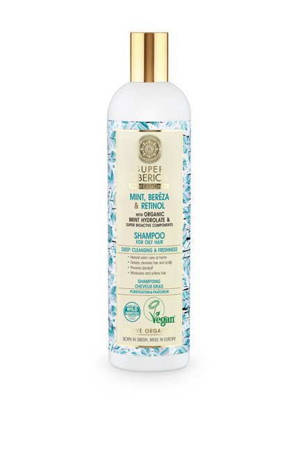 Natura Siberica Super Mint Bereza & Retinol Natural Shampoo 13.53 fl oz Natura Siberica Super Mint Bereza & Retinol Natural Shampoo 13.53 fl oz