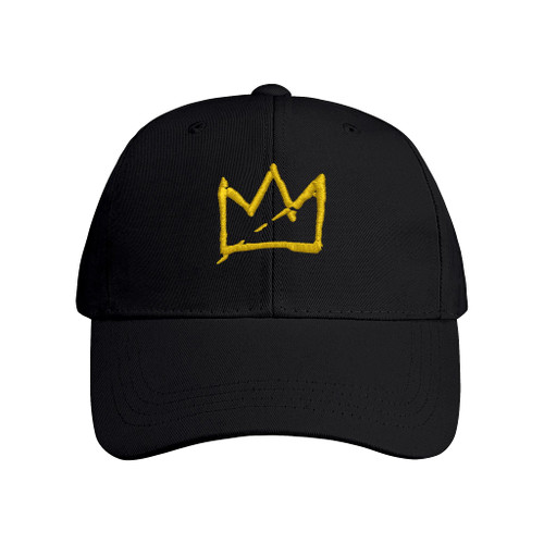 Basquiat Crown Embroidered Classic Sandwich Cap,Cotton Made Adjustable Baseball Cap Dad Hats Sun Cap for Unisex
