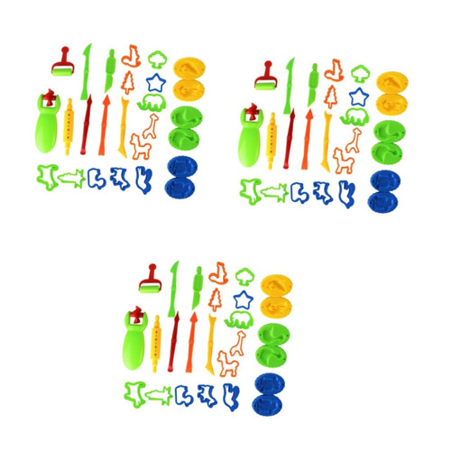 VILLCASE 78 pcs Kids Suit Smart Dough Clay Dough Tools Dough Tools kit plasticine Tool Child Crystal mud Toolkit