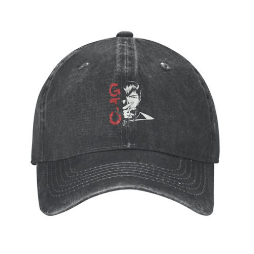 Great Teacher Onizuka Baseball Caps for Men and Woman Vintage Washed Plain Classic Retro Dad Hats Black