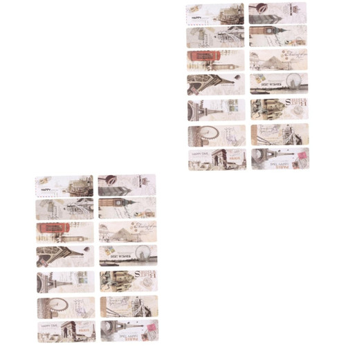 Operitacx 180 Pcs Bookmarks for Women Book Marks Vintage Bookmarks Fashion European Style Bookmarks Ferris Wheel Paper Bookmarks Book Page Marker Fashion Bookmark Tower Travel Paris