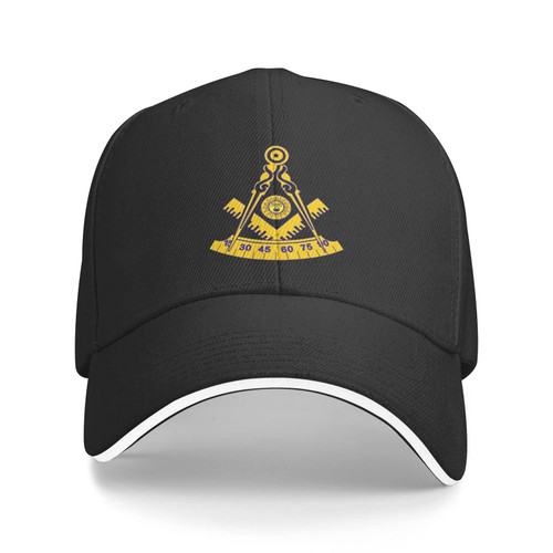 Freemason Past Master Baseball Golf Cap Casquette Outdoor Trucker Hats Adjustable Custom Black