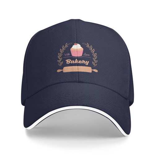Bakery Cupcake Baseball Golf Cap Casquette Outdoor Trucker Hats Adjustable Custom Navy Blue