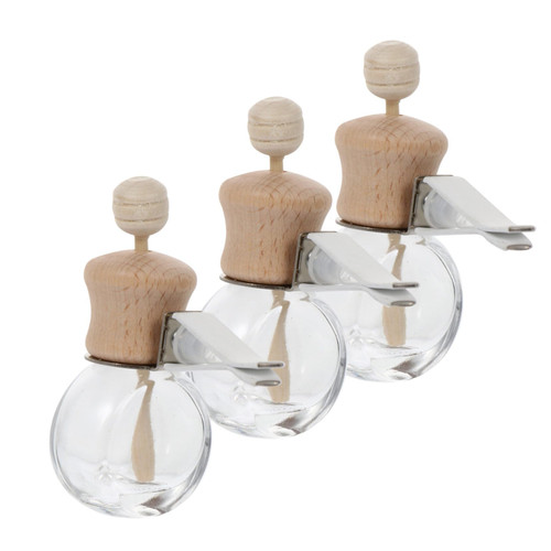 SUPVOX 9 Pcs car Perfume Empty Bottle air Vent car Vent Clip air freshener Glass Car Fragrance Bottle Glass Decor Glass Diffuser Aroma Diffuser Essential Oil Bottle Car Aroma Bottle Mini