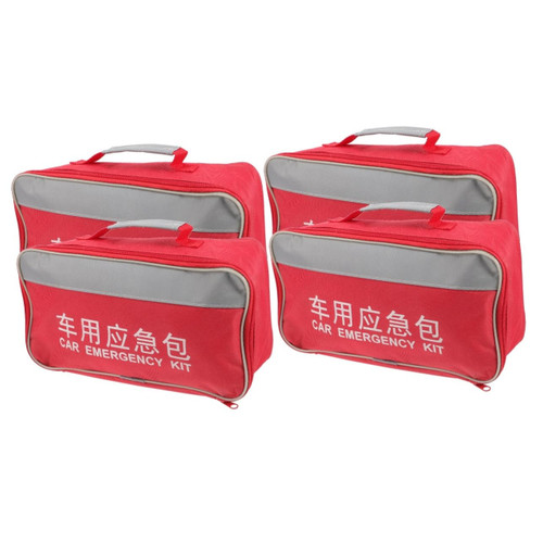 NIYANGLE 4 Pcs First Aid Kit Empty First Aid Safety Kit Emergency Kit Emergency Car Kit First Aid Bags Empty Small Medicine Emergency Bag Storage Bags Handheld Travel Cloth