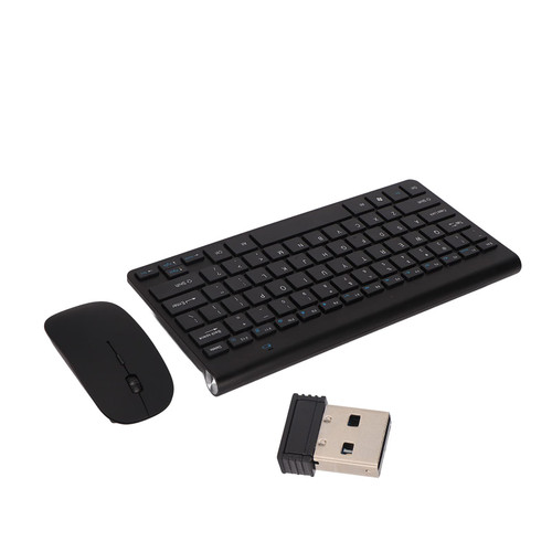 Wireless Keyboard and Mouse Combo, 2.4G Keyboard Mouse Combo for PC 78 Keys Computer Keyboard with Enlarged Foot Pads