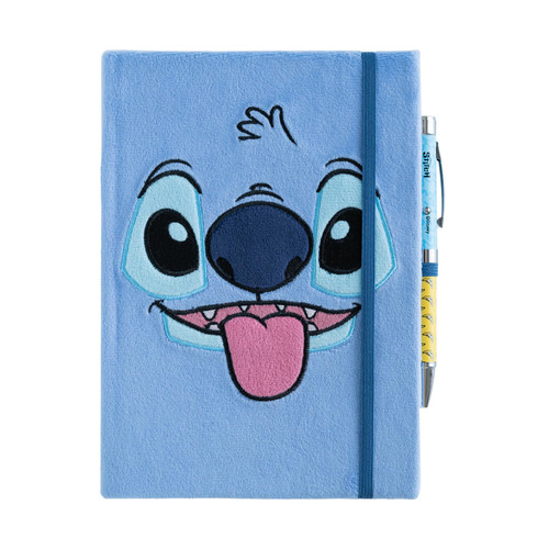 Grupo Erik Disney Stitch A5 Notebook Plush Cover with Projector Pen | Dotted Notebook A5 | Stitch Gifts | Notebooks A5 | Notepads A5 | A5 Notepad | Sketchbook A5 | Dotted Journal