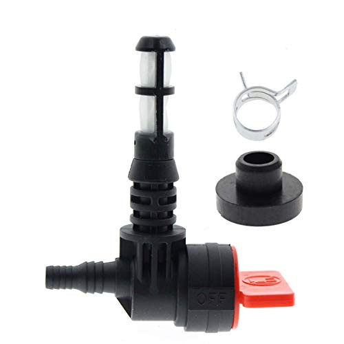 Carbhub 192980GS Fuel Shut Off Valve for Briggs & Stratton 192980GS 208961 Kohler 25 462 03-S Rotary 13116 Oregon 07-407 Pressure Washer Generator 90 Degree Fuel Valve Service Grommet Bushing