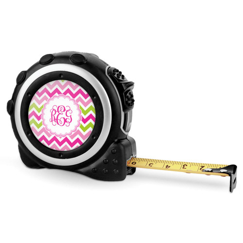Personalized Pink & Green Chevron Tape Measure - 16 Ft