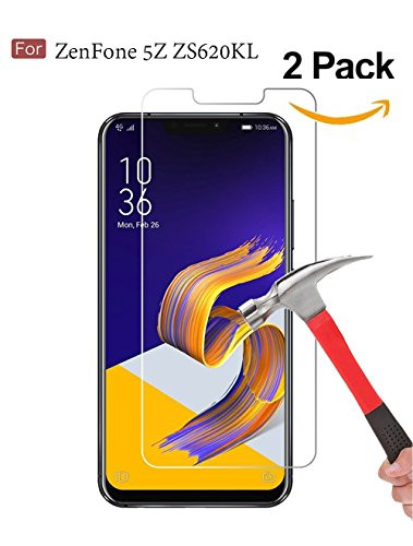 Asus Zenfone 5Z ZS620KL Screen Protector, Wellci [ 2 Pack ] Tempered Glass Screen Protector for Asus Zenfone 5 ZE620KL /Zenfone 5Z ZS620KL (Ultra Clear)