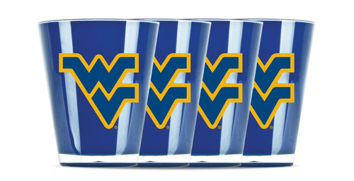 NCAA West Virginia Mountaineers Insulated Acrylic Shot Glass Set of 4