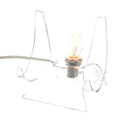 OnFireGuy 5" Lighted Clear Acrylic Display Stand Easel Qty 1