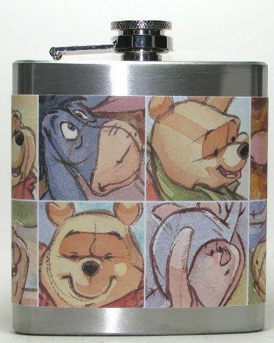Winnie The Pooh & Friends Disney 6 oz Liquor Bar Hip Flask Flasks Fun Gift
