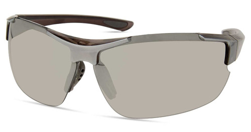 Harley-Davidson Men's Sport Wrap Sunglasses, Gray Frame/Smoke Mirror Lenses