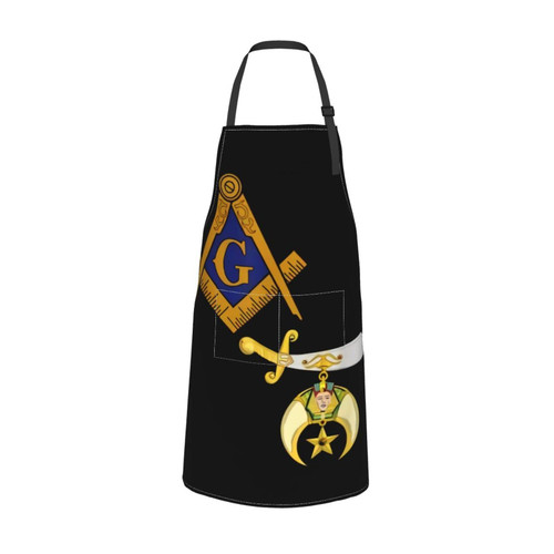 JOocla Mason Shriner Split Masonic Shrine Noble Adjustable Bib Waterdrop Resistant Apron with Pockets Kitchen BBQ Apron JOocla Mason Shriner Split Masonic Shrine Noble Adjustable Bib Waterdrop Resistant Apron with Pockets Kitchen BBQ Apron