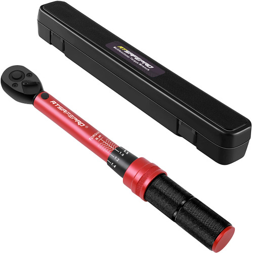 ATsafepro 1/4 Inch Drive Click Torque Wrench,3-25 Nm/26.6-221.3 lbf.in Small Bike Torque Wrench,Lightweight 72-Tooth Dual-Direction Inch Pound Torque Wrench for Road & Mountain Bikes ATsafepro 1/4 Inch Drive Click Torque Wrench,3-25 Nm/26.6-221.3 lbf.in Small Bike Torque Wrench,Lightweight 72-Tooth Dual-Direction Inch Pound Torque Wrench for Road & Mountain Bikes