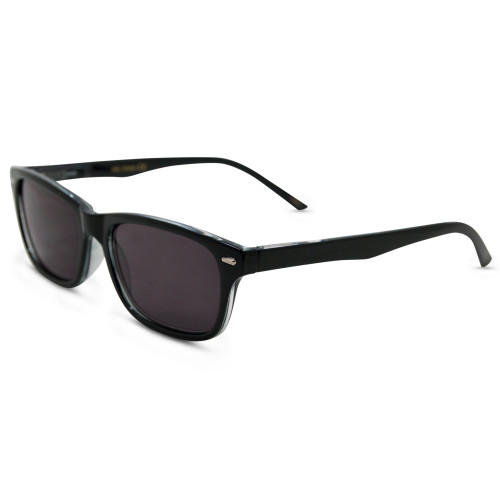 In Style Eyes Seymore Retro Non-Bifocal Reading Sunglasses - Full-Rimmed, Lightweight Frame - Non-Polarized Aspheric Lens - Black - 1.5x