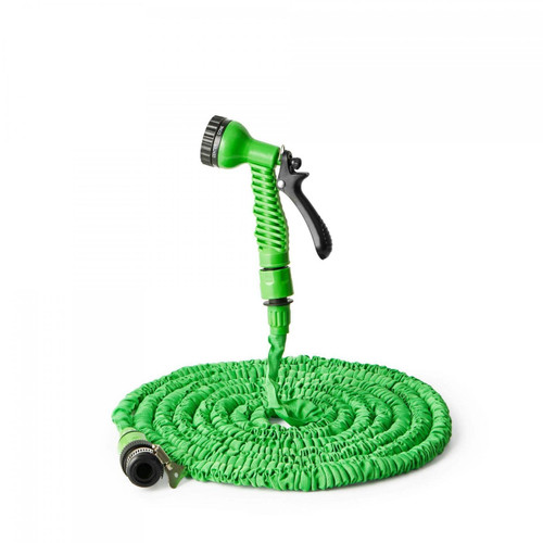keilini Expandable Garden Hose Water Pipe,Retractable Explosion-Proof Garden Hose with 7 Function Hose Spray Nozzle,Lightweight & No-Kink Flexible Water Hose for Gardening Pet Car Washing(Green,50FT)