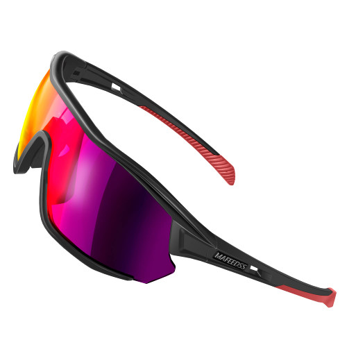 MAFEEDSS Cycling Sunglasses for Men Women Youth TR90 Frame Sports MTB Sunglasse 100% UV Protection Baseball Riding Driving Fishing Running