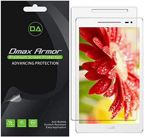 [3-Pack] Dmax Armor for Asus Zenpad 8.0 Z380M Screen Protector, Anti-Bubble High Definition Clear Shield - Lifetime Replacement